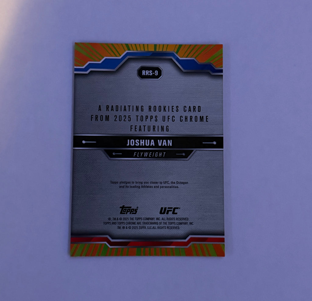 2025 Topps Chrome UFC Joshua Van Radiating Rookies SSP
