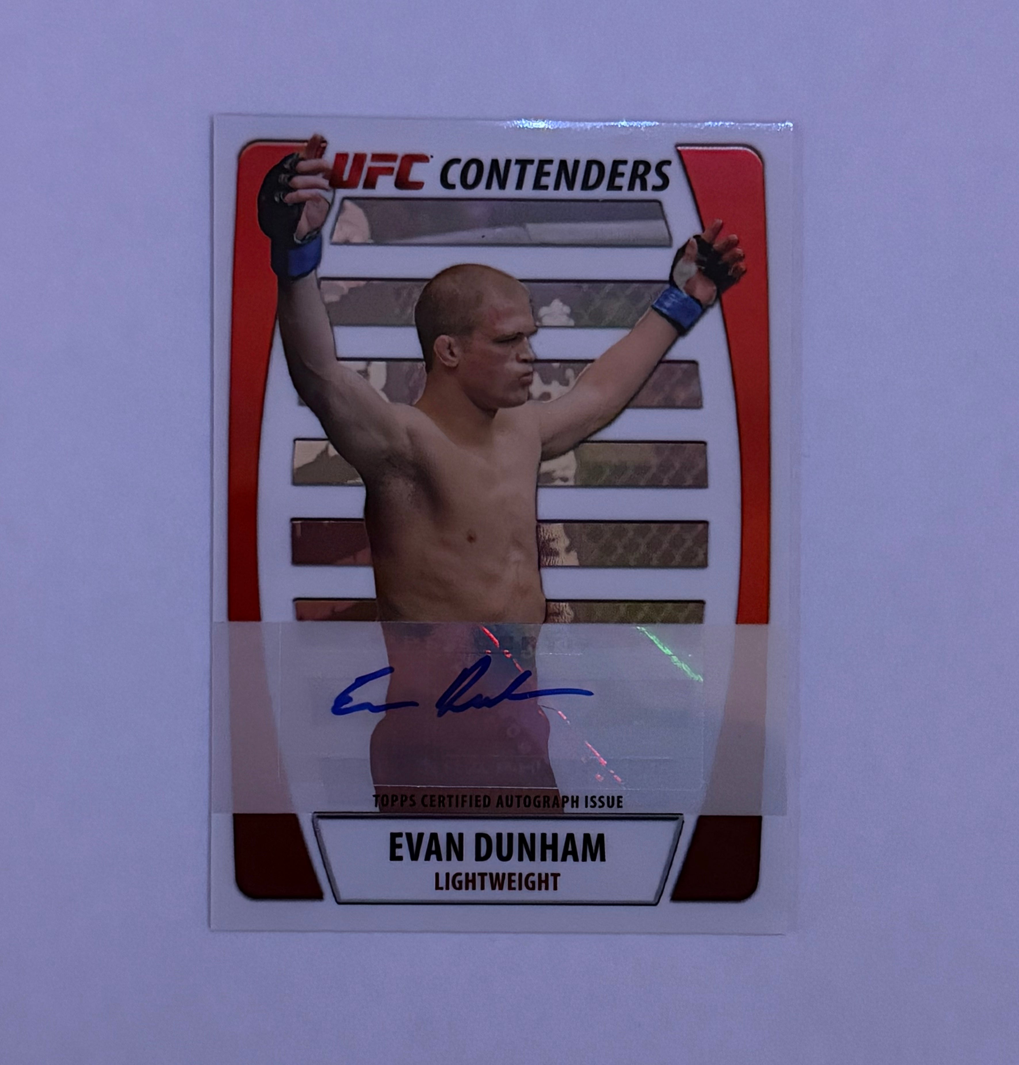 2011 Topps UFC Title Shot UFC Contenders Evan Dunham /188 Autograph #CA-ED